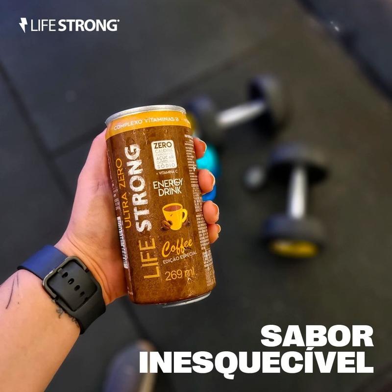 Energético Life Strong Ultra Zero Energy Drink Coffee Zero Açucar